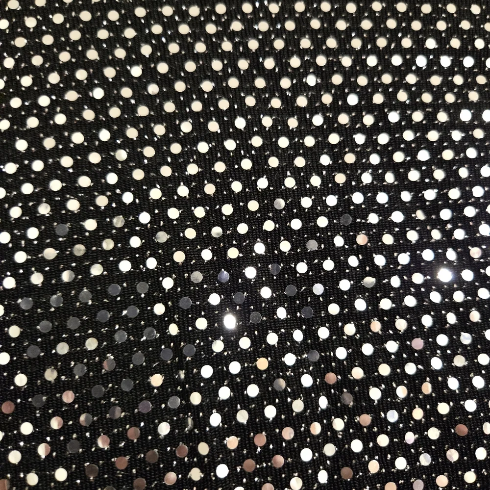 Alexa B Nites Faux Wrap Dress Black Sequin disco ball  size 14W NWT - Picture 8 of 11